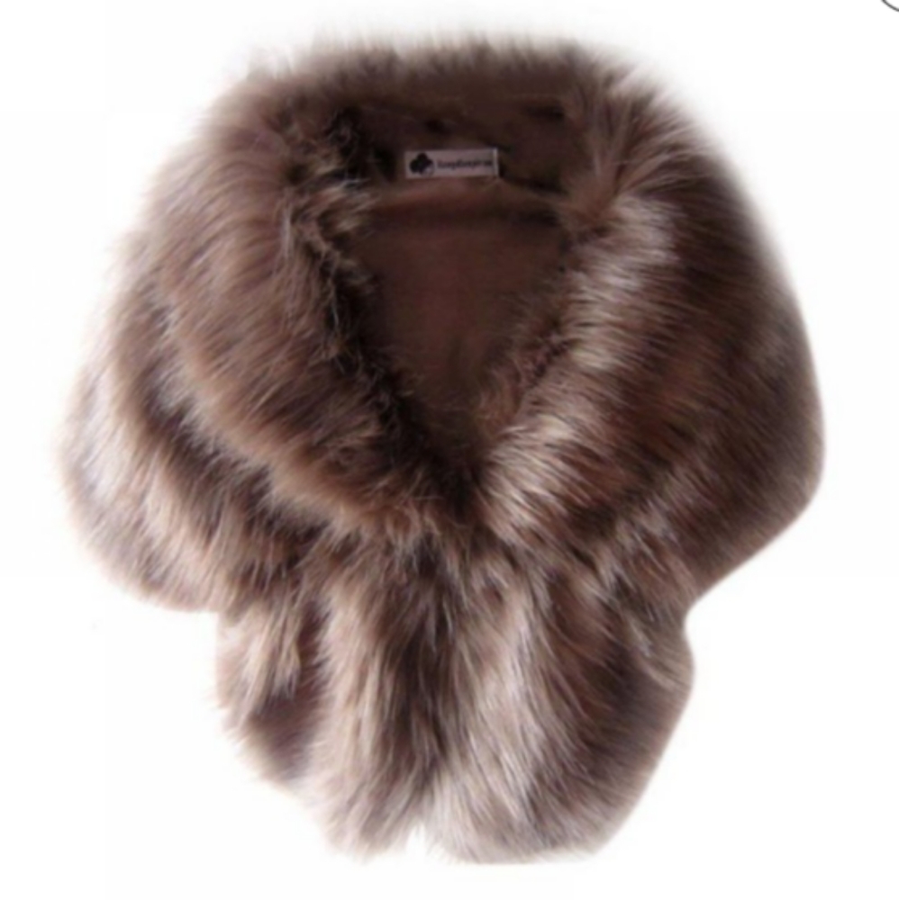Coyote Faux Fur Shawl